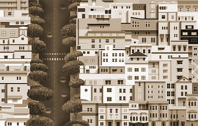 Busy City design illustration vector