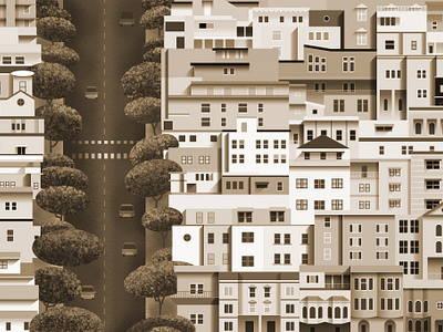 Busy City design illustration vector