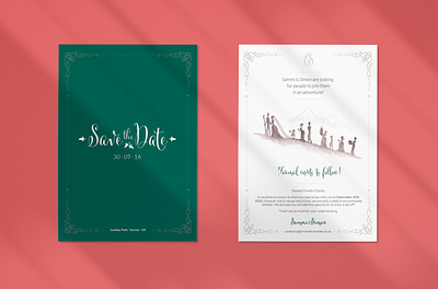 Tolkien Wedding (Save the Date) branding design graphic design illustration logo print save the date typography wedding