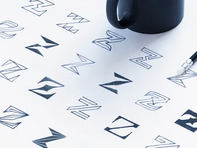 Z Mark Sketches brand branding crrative flat flatdesign logo logogram mark minimal minimalist sketches z