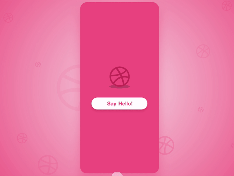 Hello Dribbble! animation app ui ux