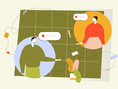 Talking guys abstract art abstract illustration character illustration co workers couple design digital drawing female art graphic design illustration office office workers talking vector vector art vector illustration