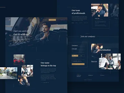 Business Company website blue brand business clean dark design desktop gold luxury money rich ui ux web website