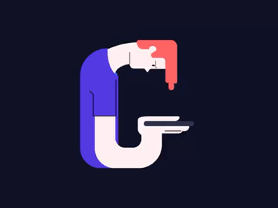 G 2d 36daysoftype g dribbble gif illustration logo loop motion vector