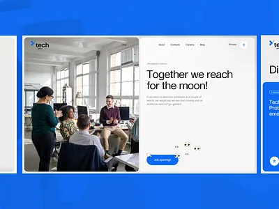 Tech.group Concept | Pt. 4 | Jobs animation business concept concept design corporate desktop emoji interactions motion graphics ui web web design