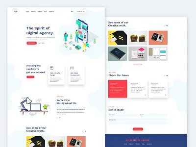 Simple Agency PSD Template free landing page portfolio responsive single page website website