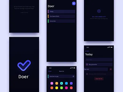 Doer – simple to-do app app application clean creo design ios iphone mobile native ui