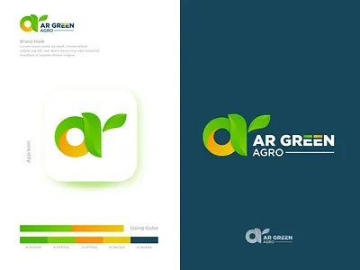 AR Green Agro Logo Design, Branding 3d 3d logo a wordmark agro logo ar creative design gradient graphic design green logo leaf logo letter a logo logo logo design logomark logos logotype modern modern gradient modern logo