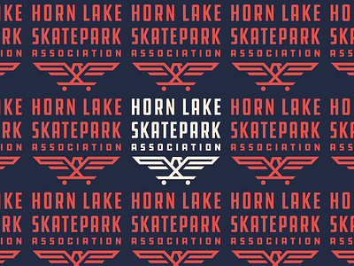 Horn Lake Skatepark Association association branding eagle horn lake identity logo mississippi skateboard skatepark