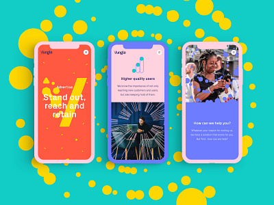 Vungle Mobile design ui ux web website