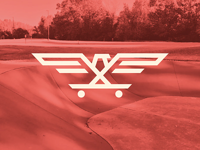 Horn Lake Skatepark Association association branding eagle horn lake identity logo logo mark mississippi skateboard skatepark