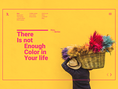 Color UI color design flat minimal swiss type typography ui ux web website yellow