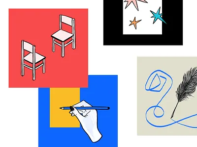 Articles brushes chair illustrations procreate wozber