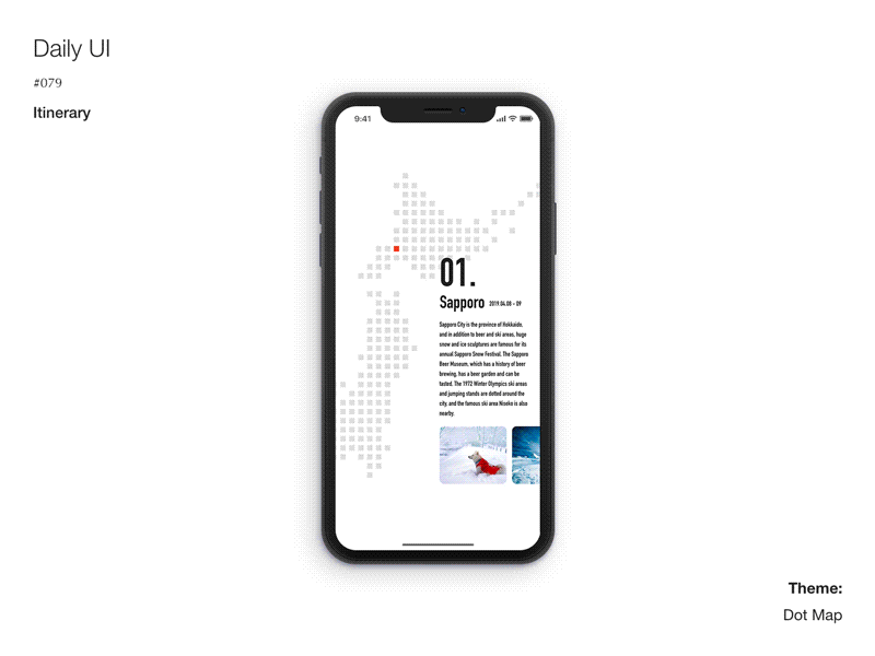 Daily UI #079 Itinerary adobexd animation dailyui