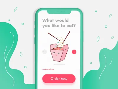 Food delivery app asian food burger character cute delivery app deserts dinner drinks food food app illustration menu mobile app order food pizza restaraunt sweets ui design
