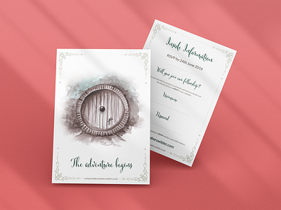 Tolkien Wedding (Invite Insert) branding design graphic design illustration painting tolkien typography ux wedding