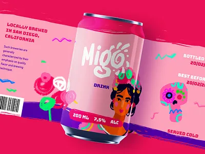 Party Drink Can Design branding branding concept bright colors can design character design design studio digital art digital illustration drink brand food and drink graphic design identity illustration logo marketing packaging design