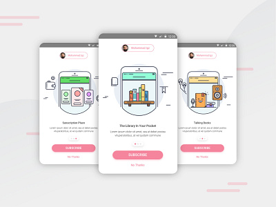 Avano Intro Screen app application audio app audiobook audiobooks books design designer graphic design iconography illustraor illustration library minimal podcast ui vector