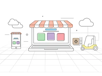 App Store Illustration#2 app app store cloud design designer graphic design icon iconic illustraor illustration linear minimal product shop vector