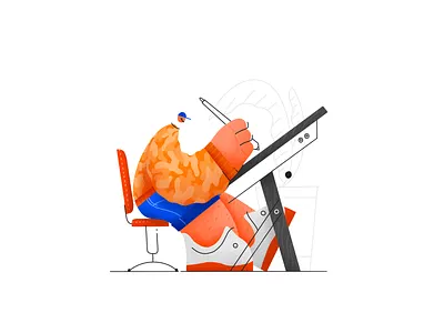 Painting drawing illustration lineart man texture