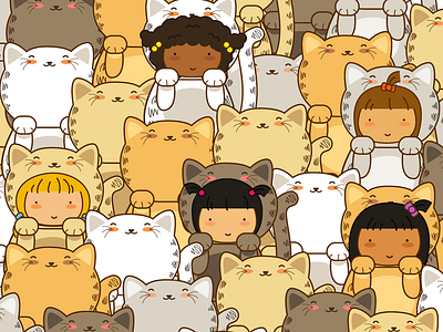 Lucky Cats cats design graphic illustration lucky cats vector