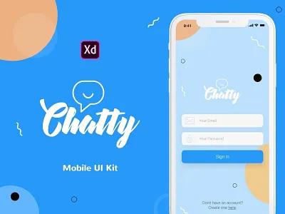 Chatty Mobile UI Kit adobe xd adobe xd ui kit chat chat app chat ui kit ios ios app ios ui kit iphonex made with xd mobile ui kit ui design xd ui kit
