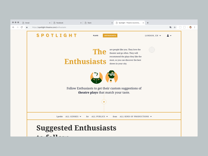 Profiles search page with header header layoutdesign onboarding screen web
