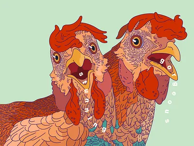 Gorgeous Ladies chicken cute funny funny illustration gorgeous illustration ladies stunning vector