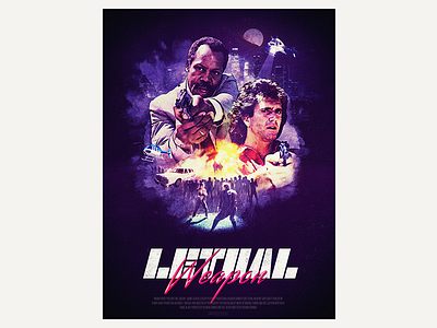 Poster Leathal Weapon illustration poster art