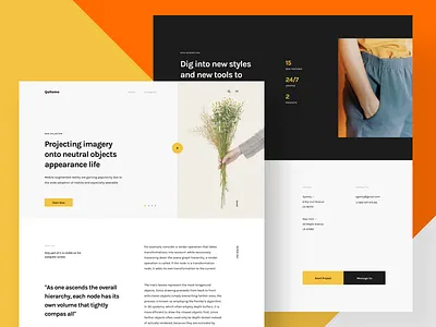 Qaitomo content design download freebie header hero landing sketch ui uikit uikits