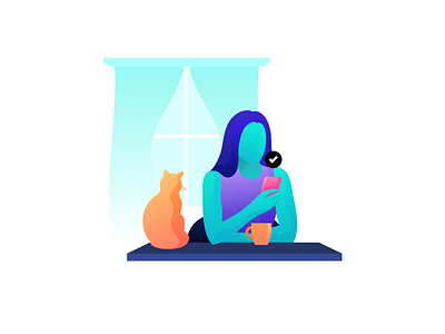 Mobile Update abstract design illustration modern simple