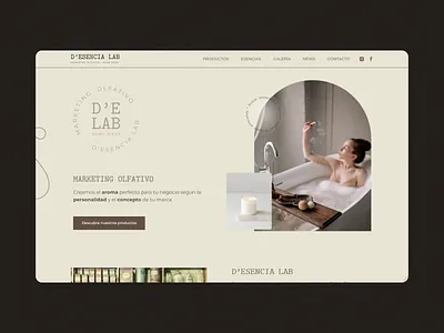 D'Esencia Lab - Scent Marketing Landing Page animation branding design elementor landing page marketing minimal motion graphics ui wordpress wordpress design