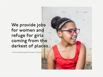 New Hope Girls Portfolio Piece design minimalist portfolio portfolio design semplice type