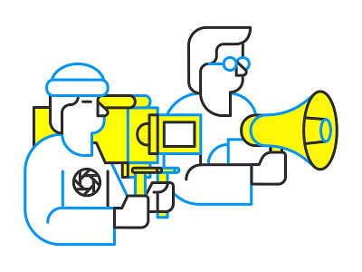 Dir Dop cinema film illustration vector