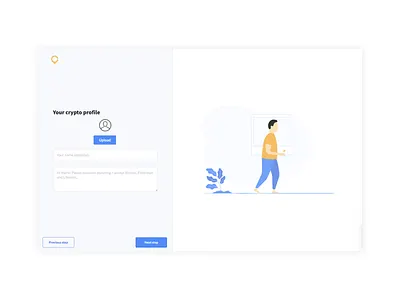 2. Create your profile app branding crypto currency flat illustration ui ux vector website