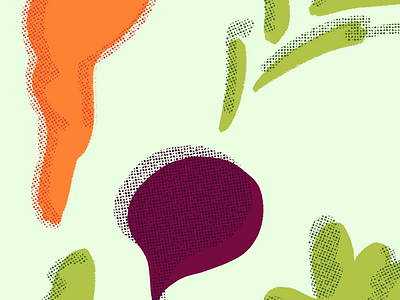 Veggie Pattern carrot dig exploration illustration pattern radish turnip veggie
