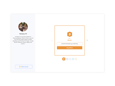 My crypto profile looks like this! branding design flat illustration ui ux website
