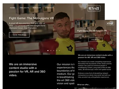 Retinize Website Redesign design responsive responsive design typography ui design ux web desgin