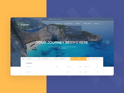 Home page - Booking form atomic design booking community design greece interface design responsive design ui ux vacation website
