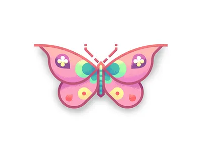Lia's Fancy Butterfly bug butterfly illustration insect pink retro supply co texture