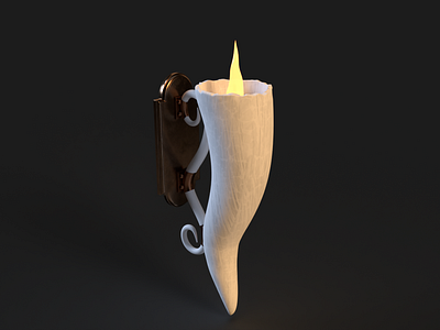 Wall Candle (Nordic Style) - 3D Model 3d 3d art blender product design
