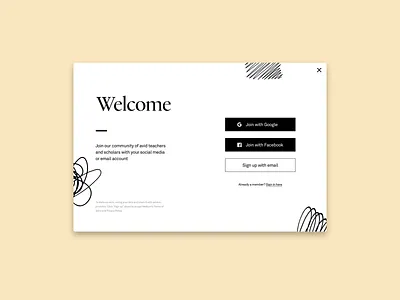 Day 16 - Pop Up dailyui dailyui017 pop ups sign up