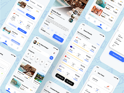 Booking App Concept booking design flight booking hotel booking interaction mobile app design travel ui ux