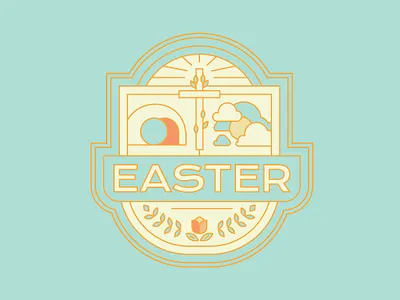Easter 2019 Badge badge bible christian church cross easter graphic holiday illustration jesus life lines ministry missions reformed ressurection series sermon spring web