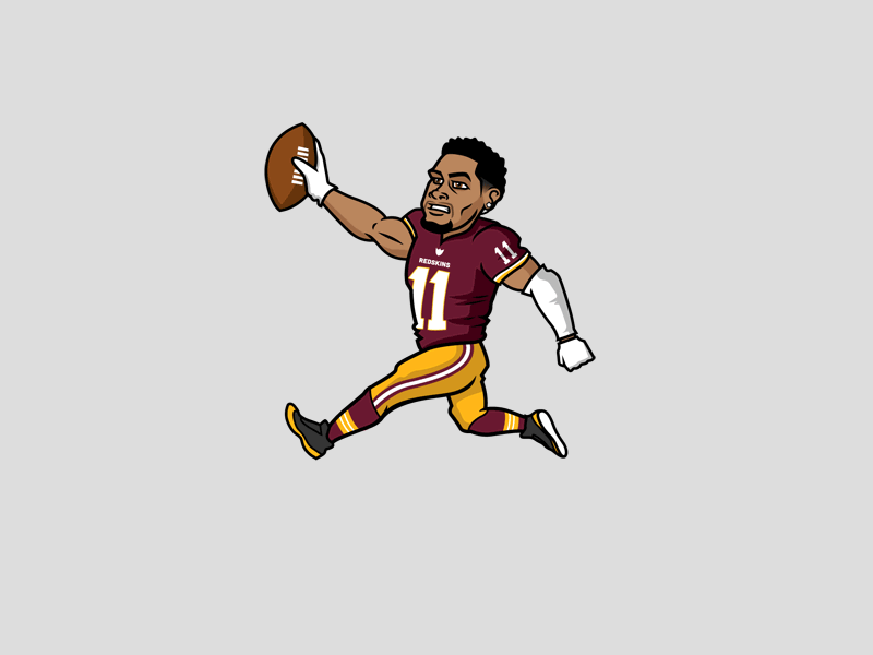 Washington Redskins Jackson Animation aftereffects animated gif animation branding cartoon design football graphic design icon illustration nfl photoshop redskins running vector washington