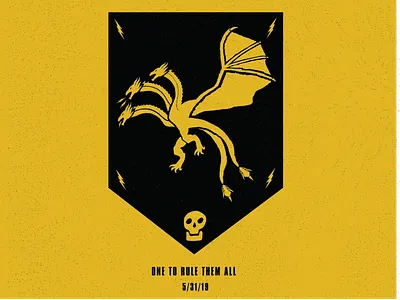 House King Ghidorah digital art godzilla illustration poster art poster challenge poster design vector