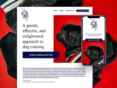 Karma Dog call to action homepage landing page landing page concept proposal sketch app ui