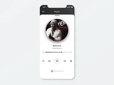 Daily UI #009 _MusicPlayer dailyui dailyui9 mobile music sketch