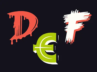 36 Days of Spooky Type: DEF halloween horror illustration lettering mid century type