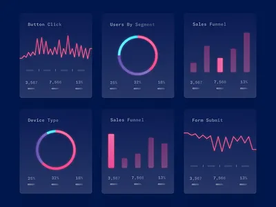 Data Illustration card card style data data visualization glow illustration neon